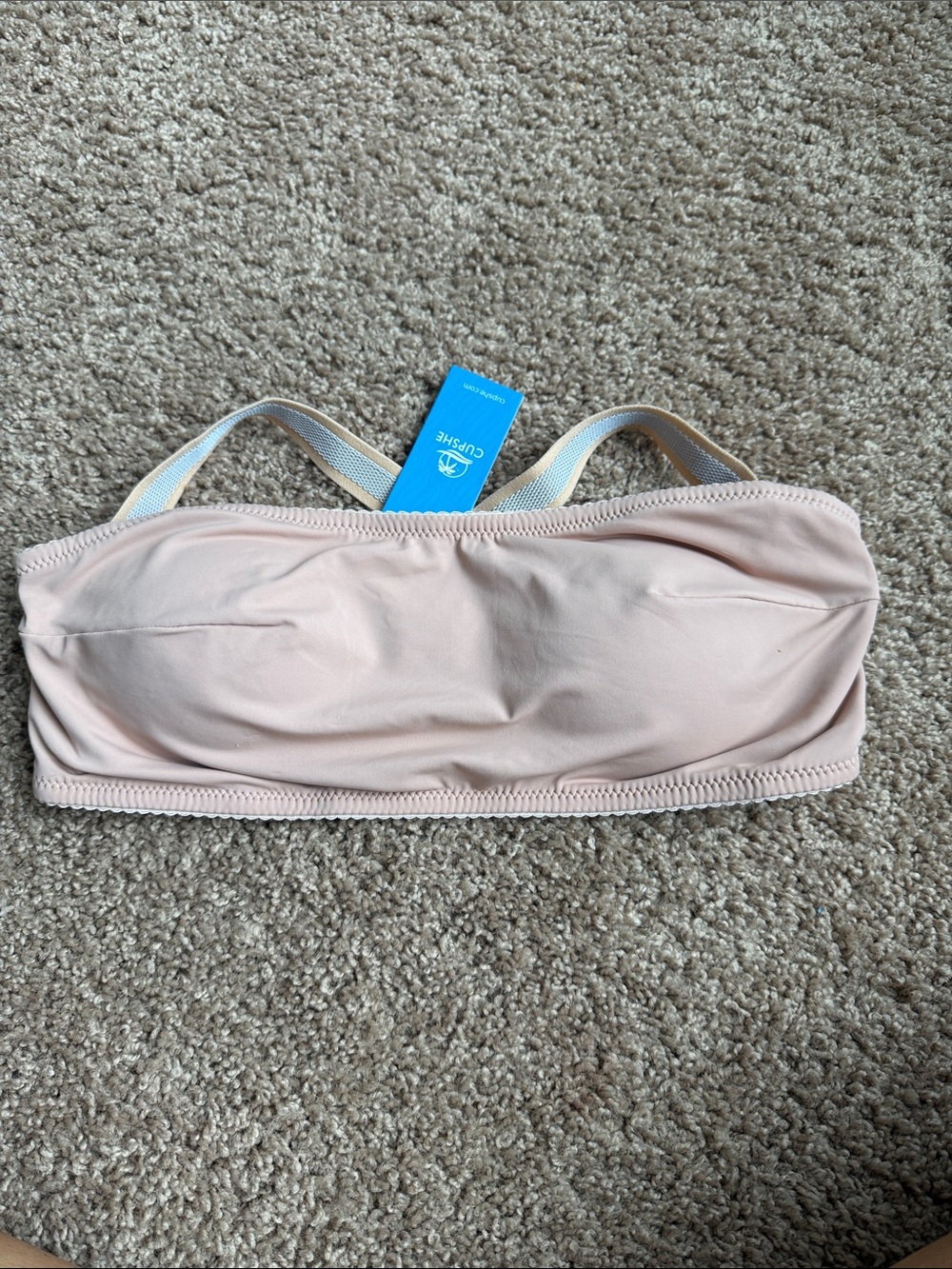 Cupshe Nude Pink Strapless Bandeau Bra Size XL